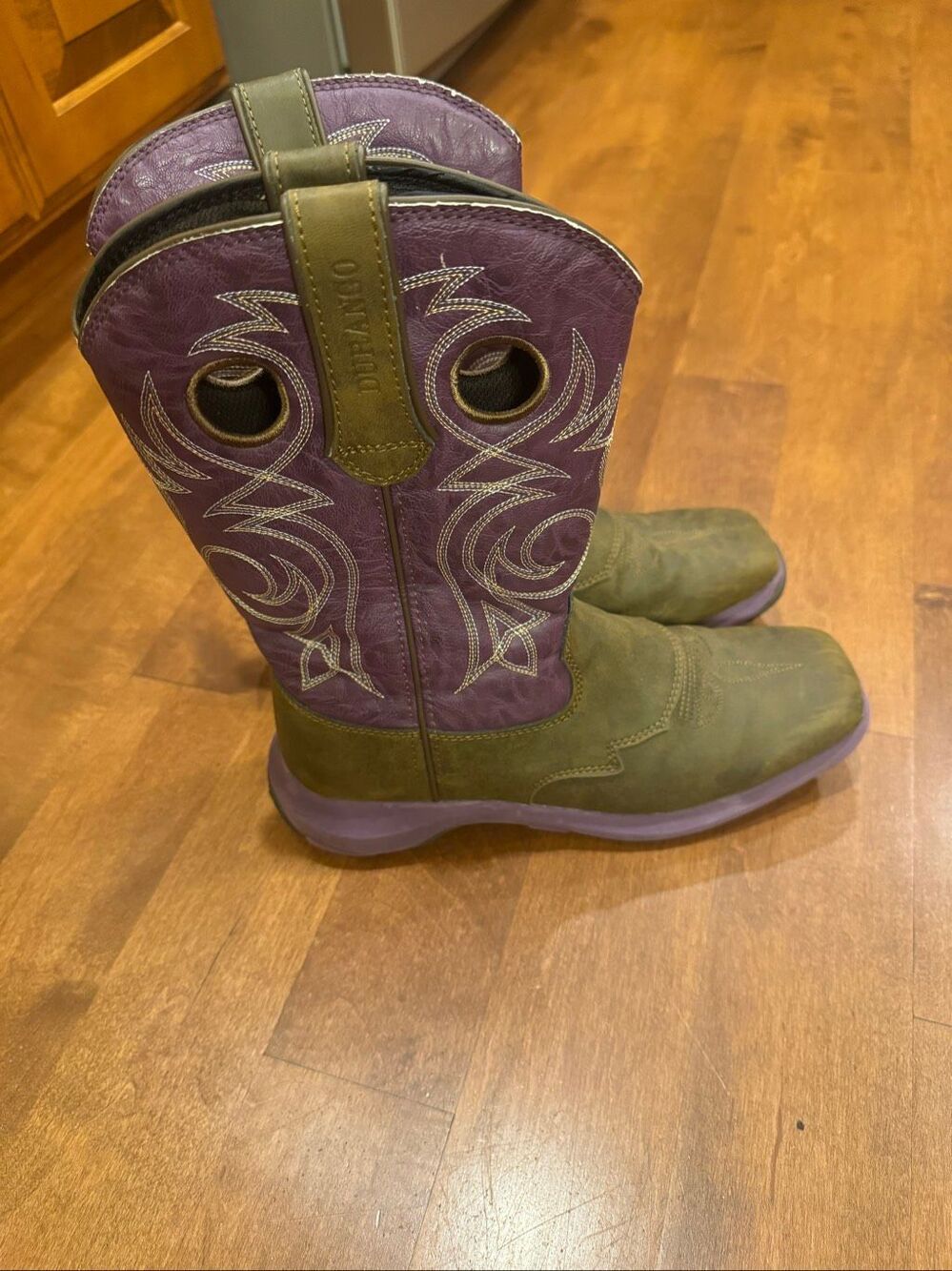 Durango Lady Rebel Twilight n Lace Women’s Size 8 Purple Leather Western Boots